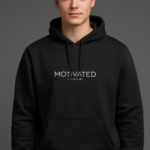 pánská černá mikina motivated z bio bavlny