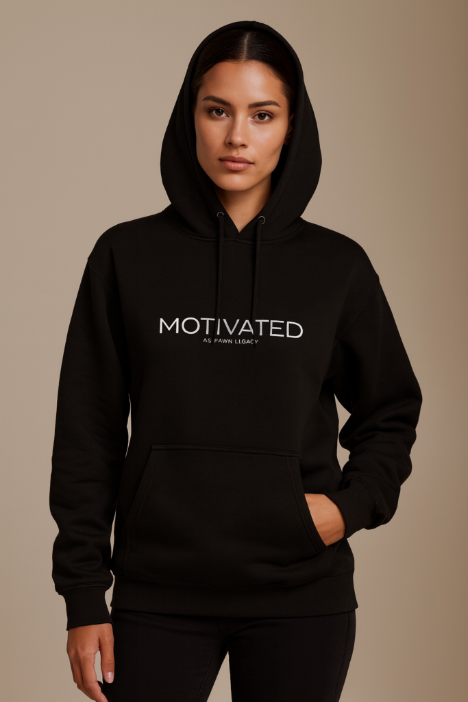 unisex mikina černá motivated