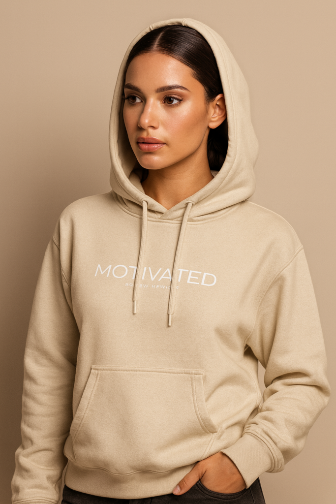 unisex mikina krémová motivated