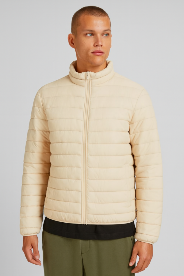 pánská prošívaná bunda béžová mad legend (1)