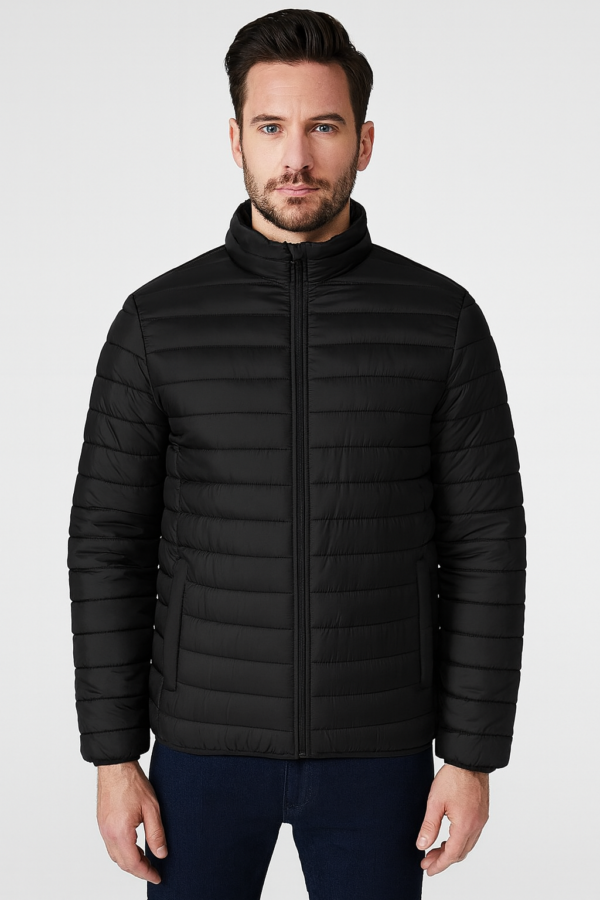 pánská prošívaná bunda černá NMS (1)